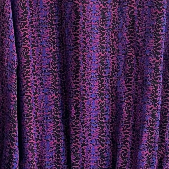PARKER Silk Faux Wrap Printed Blouse Purple XS - Picture 5 of 6